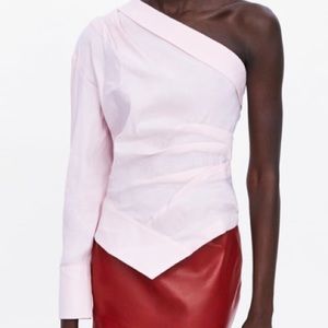 Zara Asymmetrical one-shoulder top